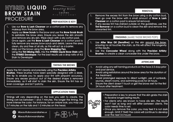 Hybrid Liquid Brow Stain Procedure Form | LashLift Store